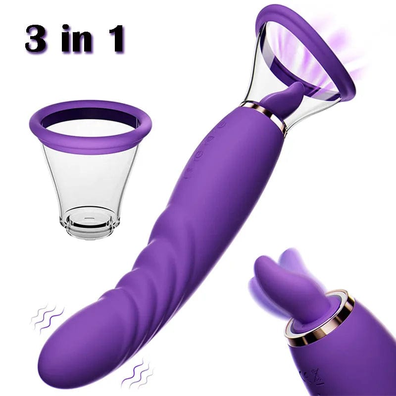 Lurevibe - Sucking Licking Tongue Oral Clitoral G spot Vibrator Lurevibe - Sucking Licking Tongue Oral Clitoral G spot Vibrator
