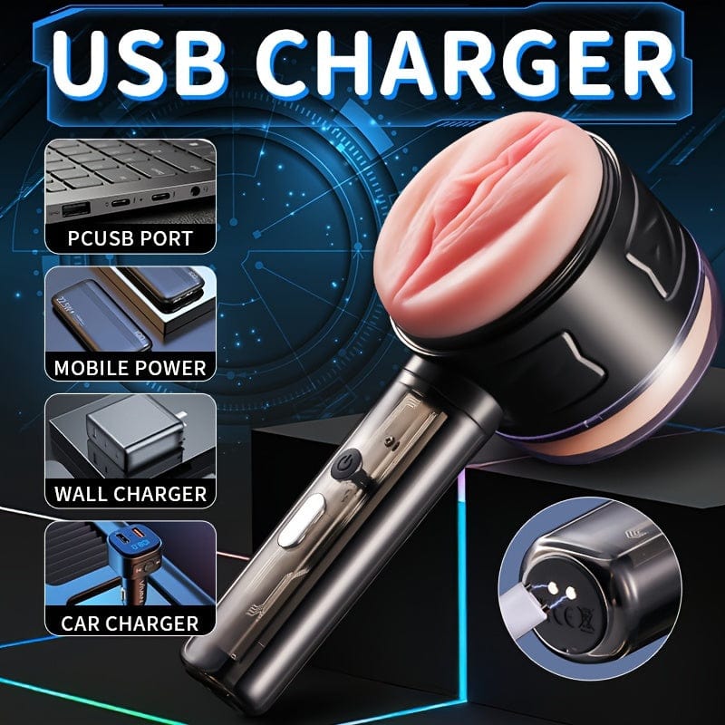 Lurevibe - Male Masturbator Handheld Fully Automatic Intelligent Frequency Conversion Masturbation Cup - Lurevibe