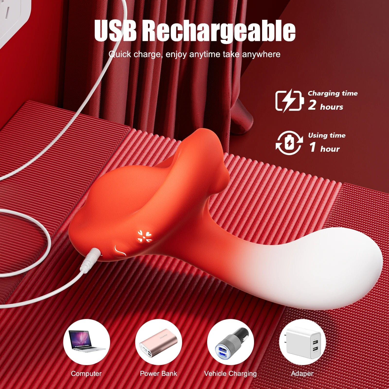 Clitoral Stimulator Mini Vibrator with 10 Vibrating Modes G Spot Nipple Masturbator - Lurevibe