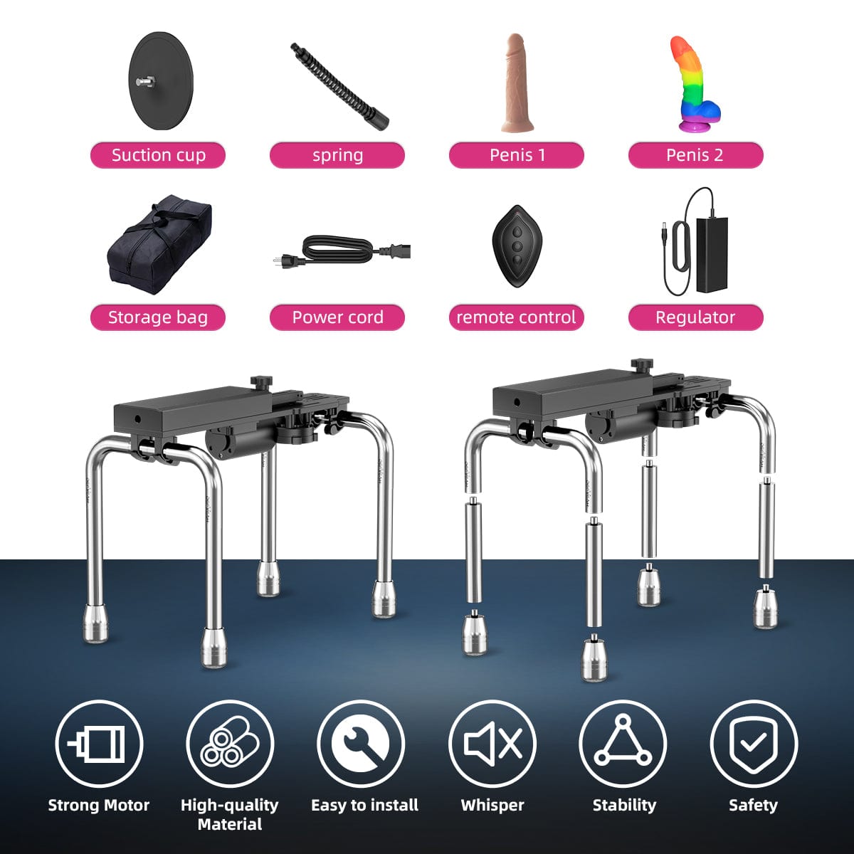SHEYAY Electronic Dog Female Sex Machine Multiple Accessories - Lurevibe