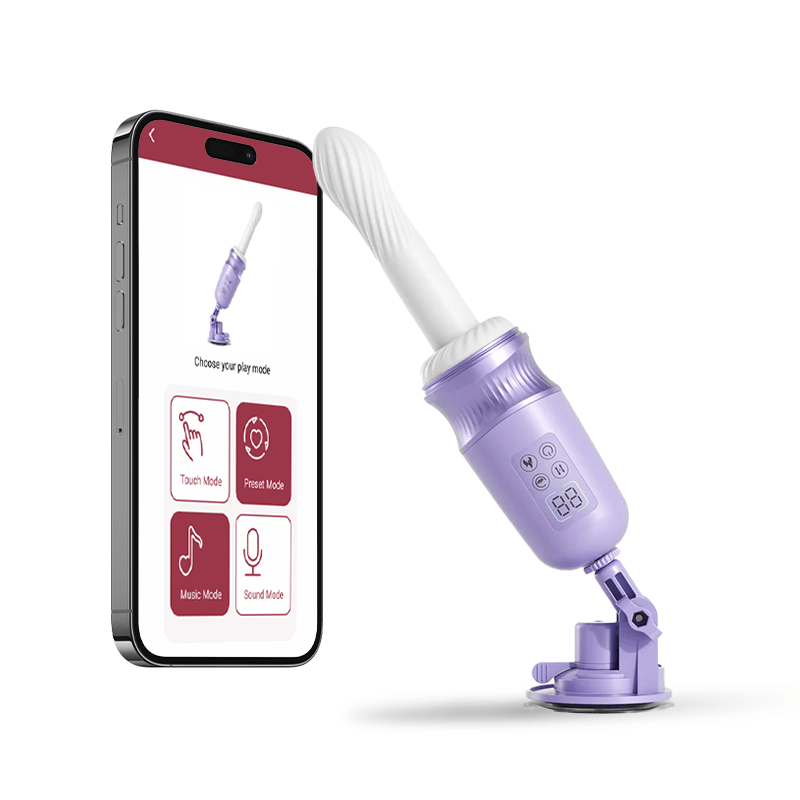 Pure Moon 7 Thrusting Heating Dildo Machine G Spot Vibrator With APP Control - Lurevibe