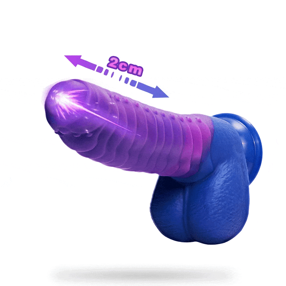 Lurevibe - Telescopic Silicone Realistic Big Fake Penis Vibrator Lurevibe - Telescopic Silicone Realistic Big Fake Penis Vibrator