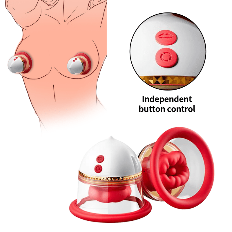 Angel Kiss Mouth Biting Vacuum Suction Breast Massager Lurevibe Angel Kiss Mouth Biting Vacuum Suction Breast Massager Lurevibe