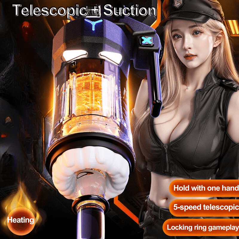 Lurevibe - High Explosive Grenade Aircraft Cup Telescopic Vibration Heating Male Masturbation Device - Lurevibe