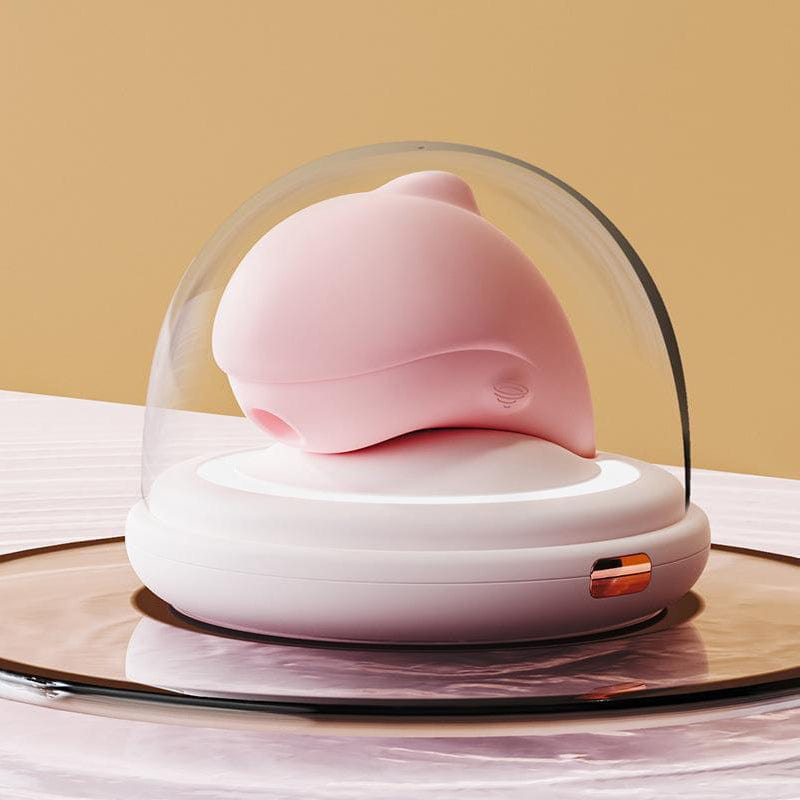 Dolphin Heating Sucking Vibrator With Sterilization Shell - Lurevibe