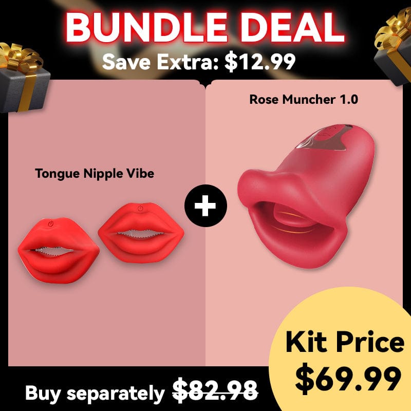 Rose Muncher 10 Biting & 10 Vibrating Modes Stimulate Nipple Clitoral Women Vibrator - Lurevibe
