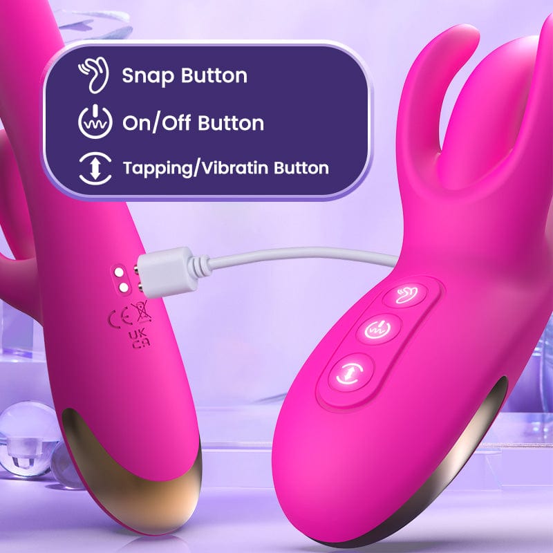 Bunny Clitoris 7 Snapping 10 Tapping Clitoral G Spot Vibrator - Lurevibe