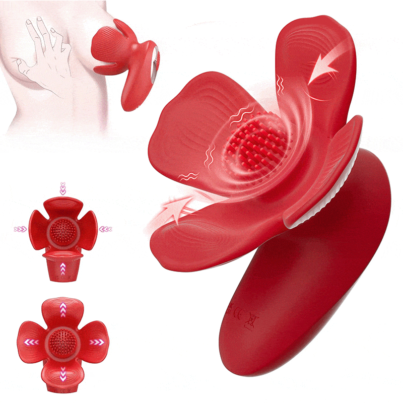 Rose kneader 10 Vibration & Pinching Breast Stimulator with Petal Kneading - Lurevibe