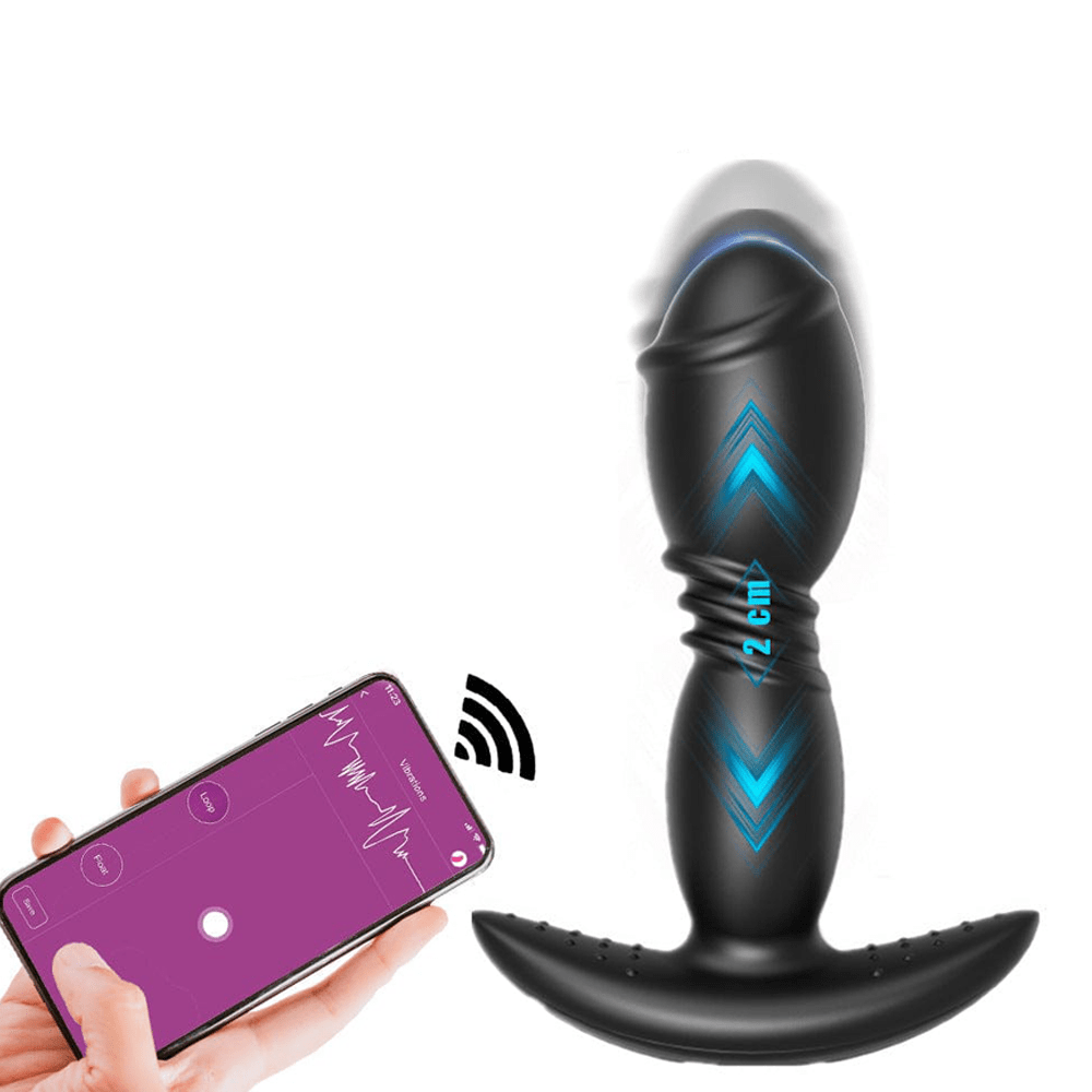 Lurevibe - Remote App Control Dildo Butt Plug Vibrator Anal Sex Toys for Men - Lurevibe
