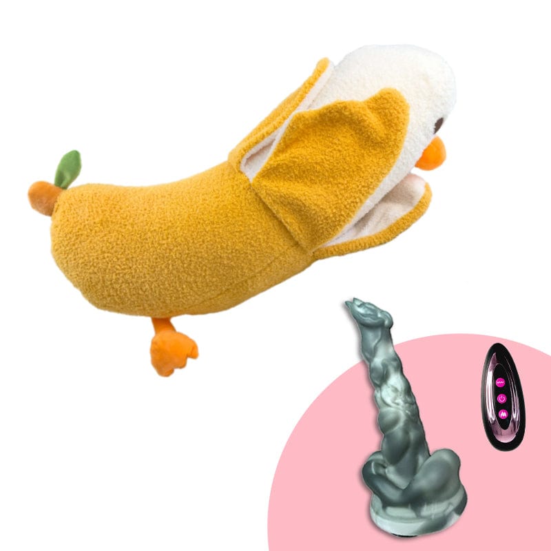 Plush Dildo Machine Thrusting Licking Dildo Machine Sex Toy With Remote Control - Lurevibe