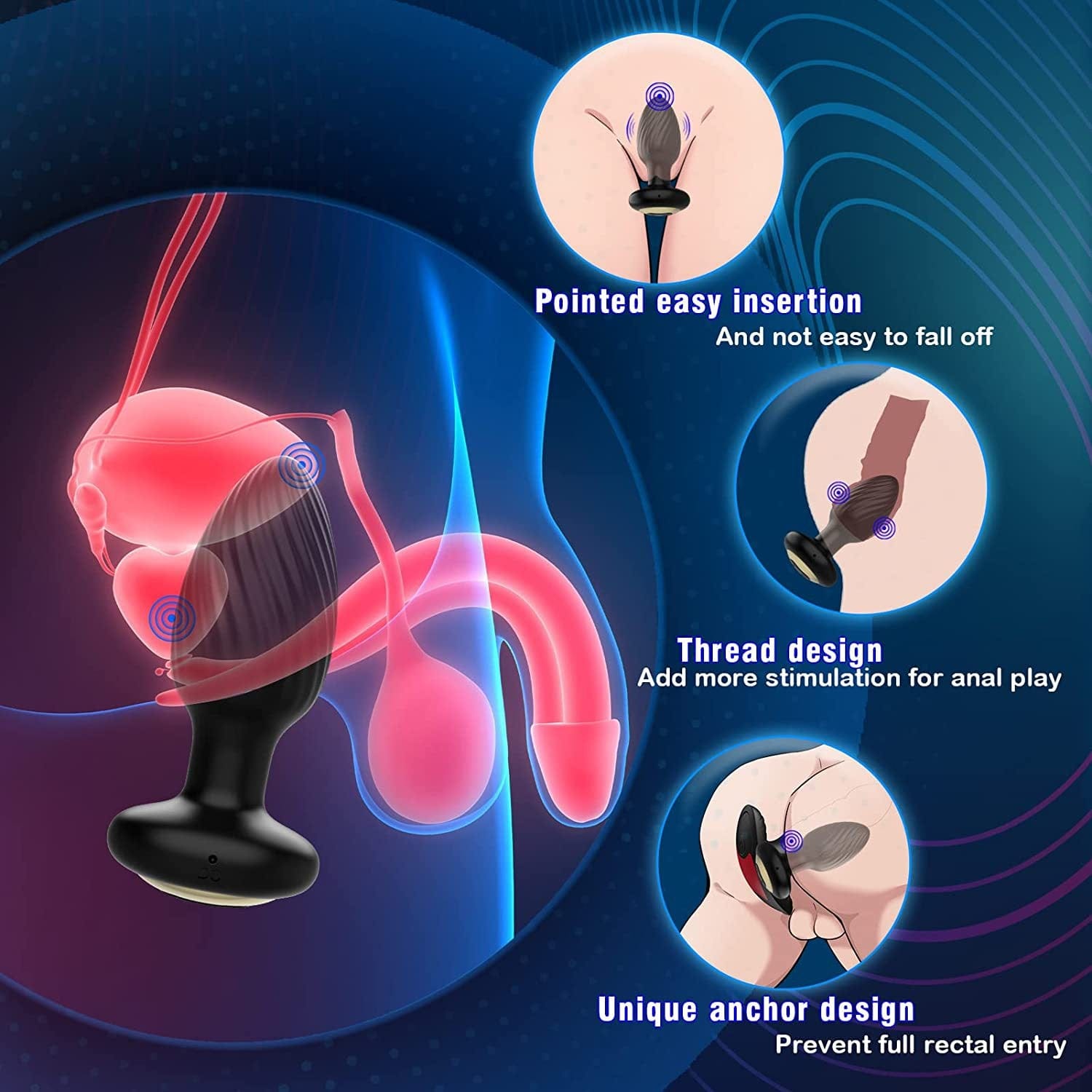 Noah - Wireless Remote Control Rotating & Vibrating Male Prostate Massager - Lurevibe