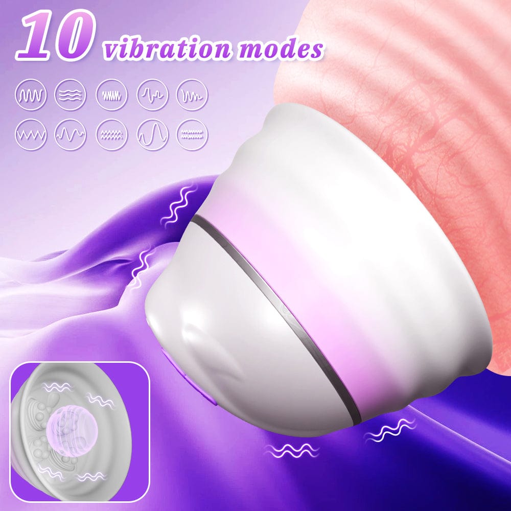 Angel 5 Vacuum Suction 10 Vibration Breast Massagers With Remote - Lurevibe