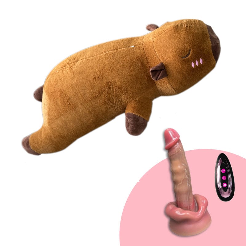 Plush Dildo Machine Thrusting Licking Dildo Machine Sex Toy With Remote Control - Lurevibe