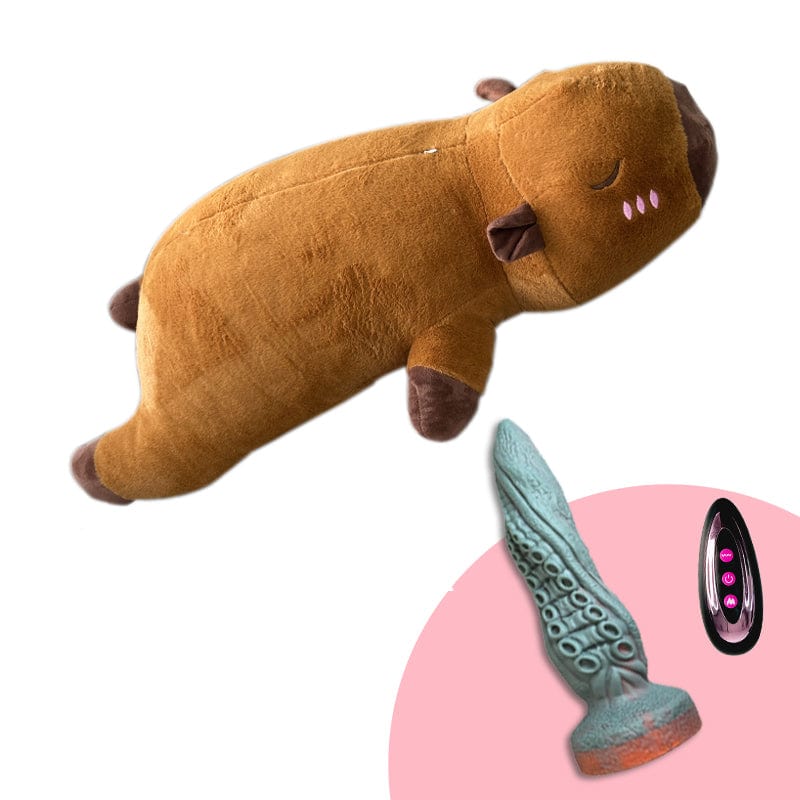 Plush Dildo Machine Thrusting Licking Dildo Machine Sex Toy With Remote Control - Lurevibe