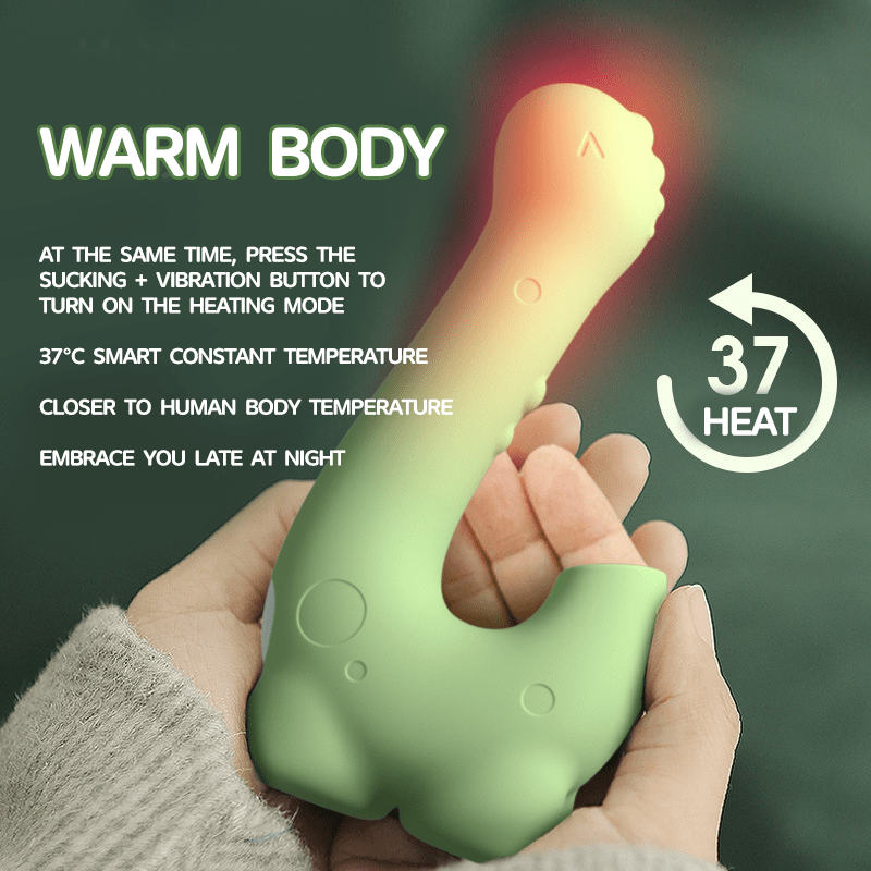 Little Dinosaur Sucking Heating Vibrator - Lurevibe
