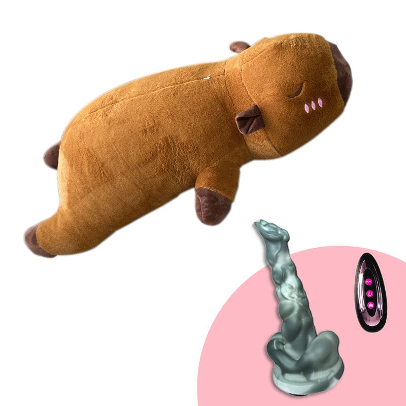 Plush Dildo Machine Thrusting Licking Dildo Machine Sex Toy With Remote Control - Lurevibe