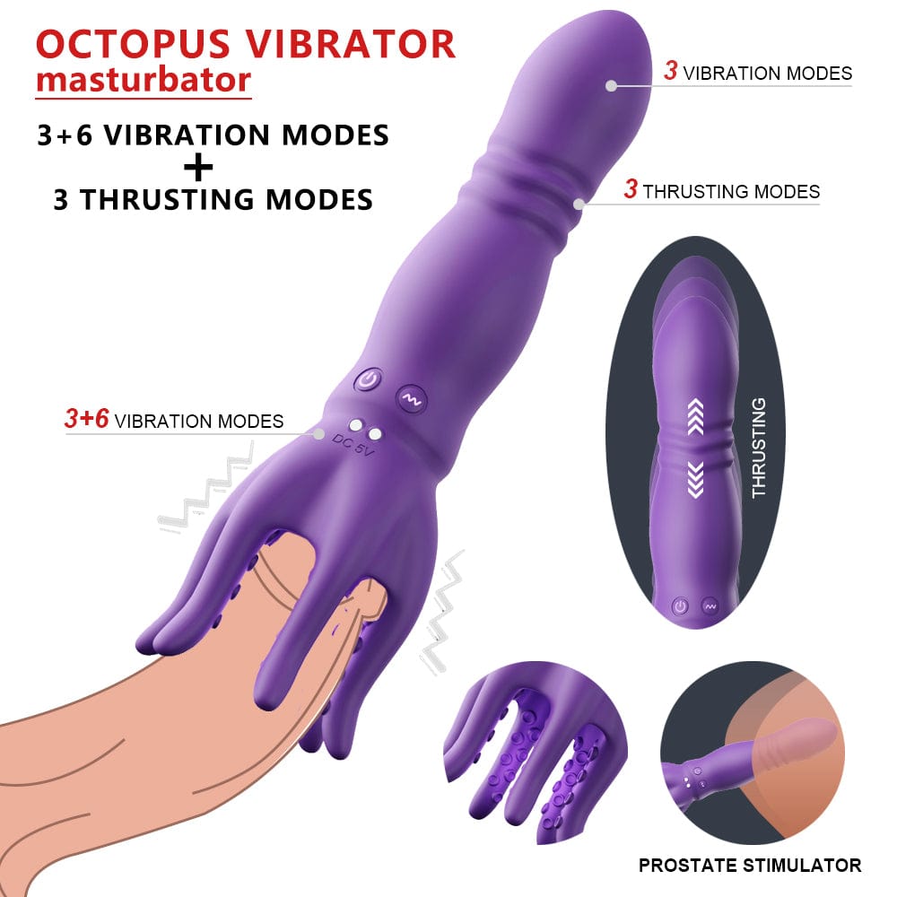 Male Masturbator Penis Vibrator Sex Toy 10 Vibration 3 Thrusting Modes 360°Training Wrapped - Lurevibe