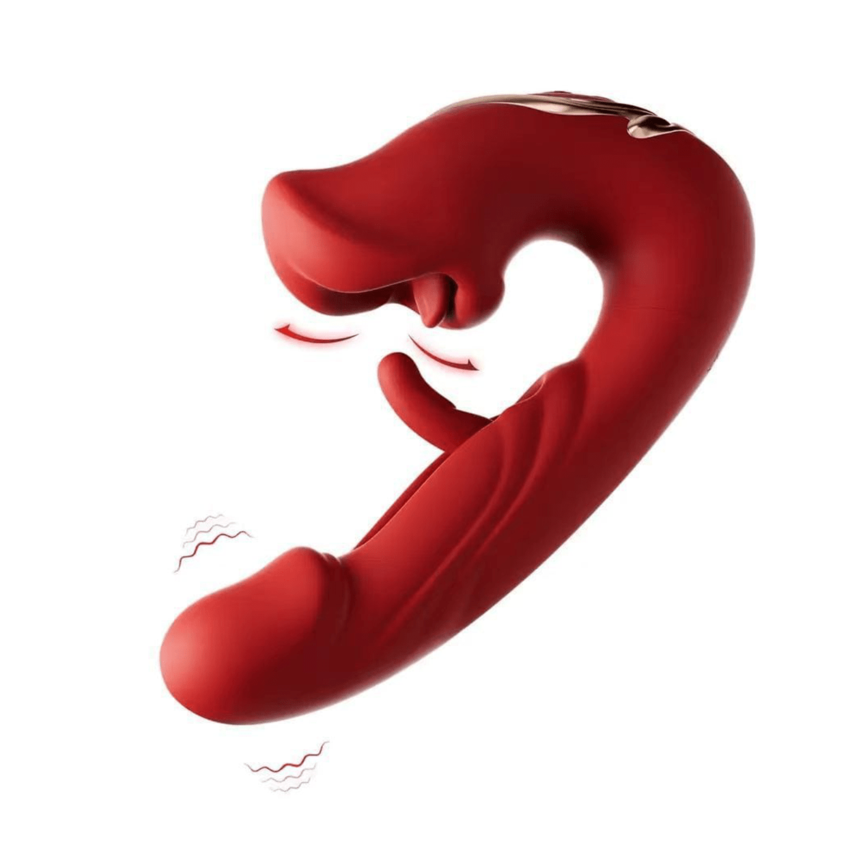 Rose Muncher Tapping G-Spot Vibrator Tongue Clitoral Stimulator - Lurevibe