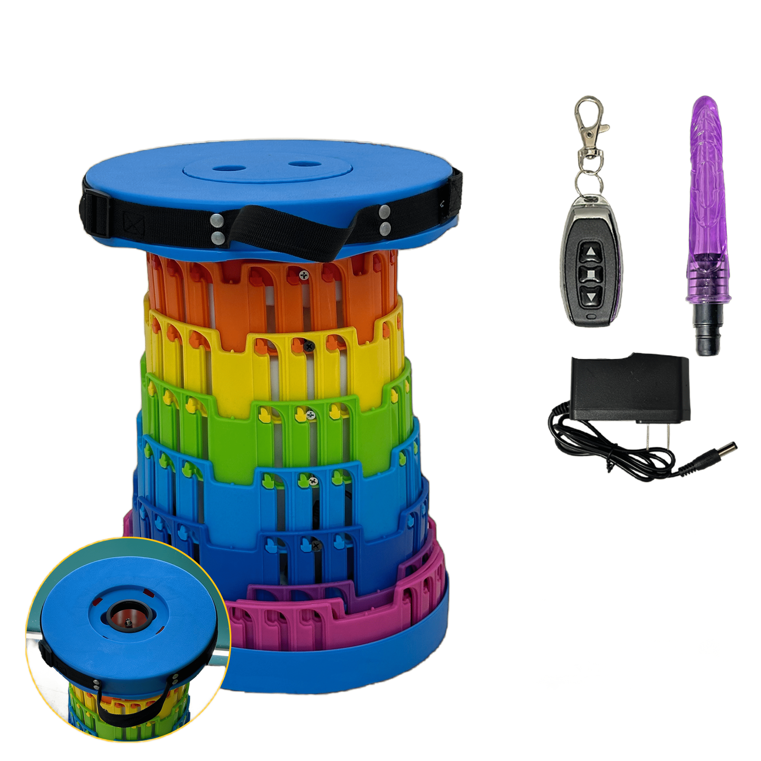 TOYHEERG Rainbow Chair Sex Dildo Machine Outdoor Stimulation - Lurevibe