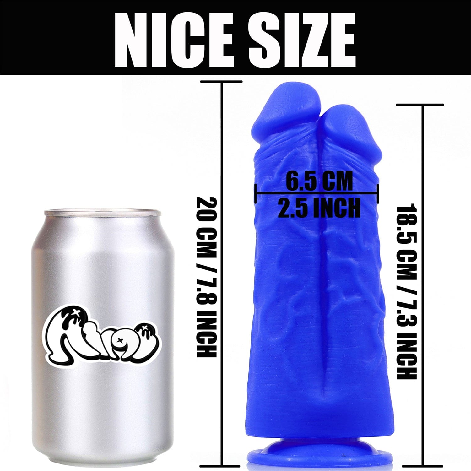 AIMITEX Colorful double-dildo silicone dildo adult sex toy - Lurevibe