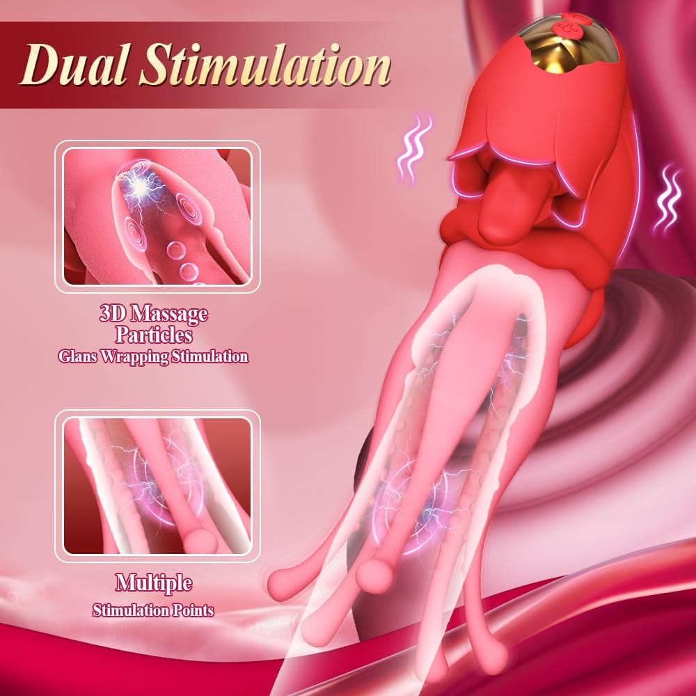 Stamens Tongue Licking Nipple Clitoral Stimulator