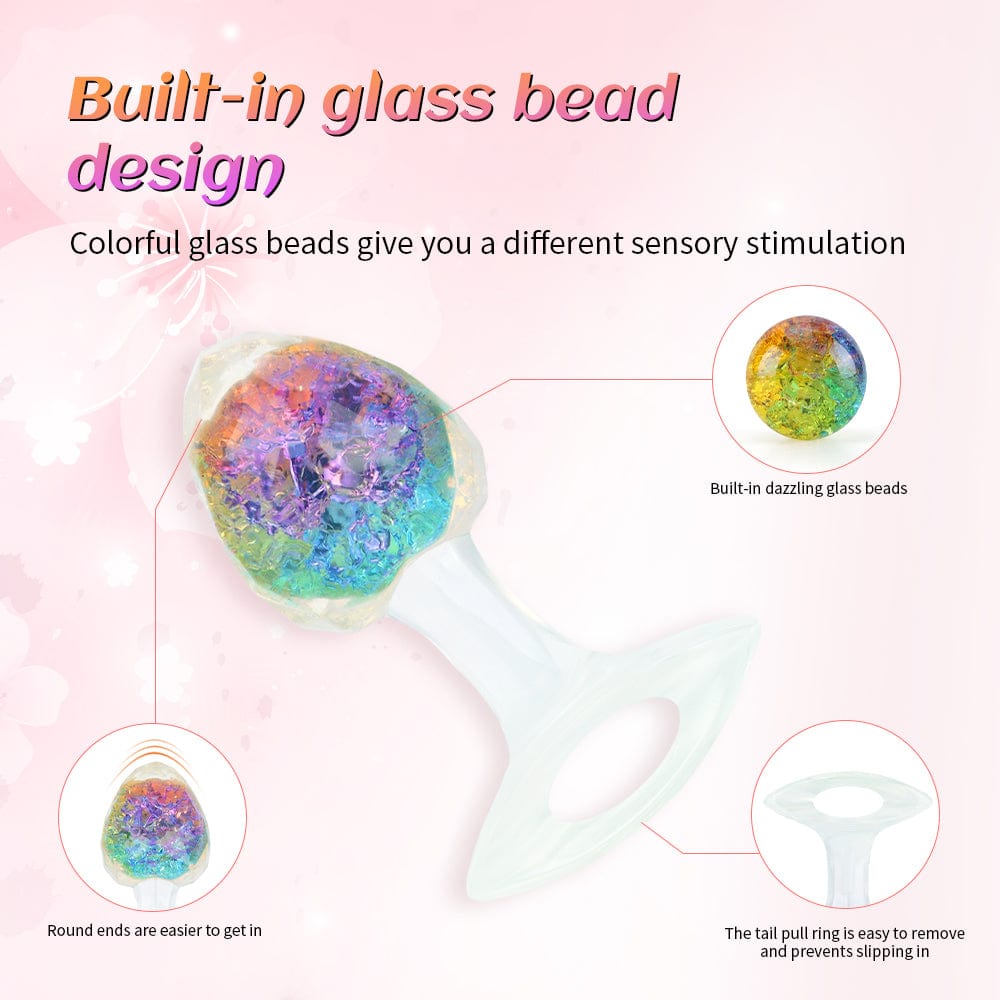 Diamond Crystal Rainbow Wearable Butt Plug Anal Sex Toy - Lurevibe