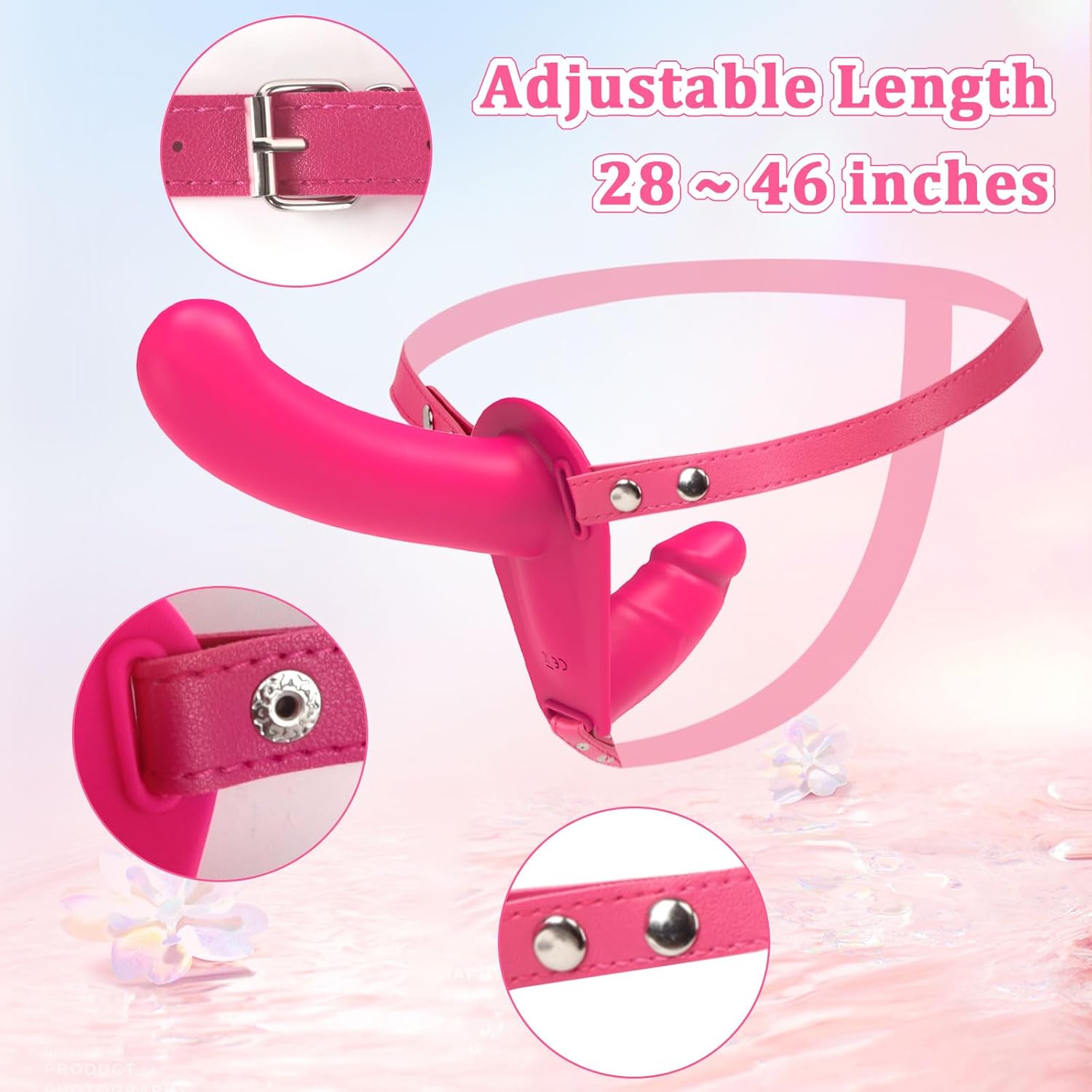 Lesbian Strap-on Dildo Vibrator Double-ended Dildo with Remote Control - Lurevibe