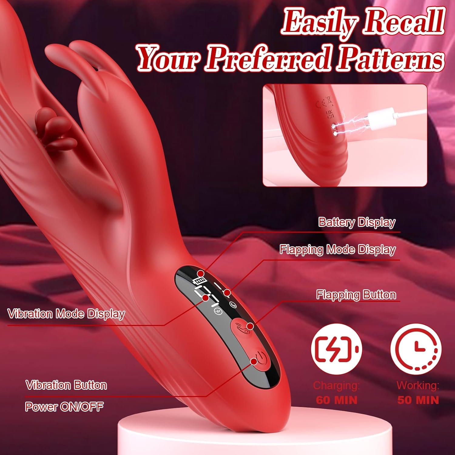 3 In 1 Rabbit Flapping G Spot Vibrator - Lurevibe