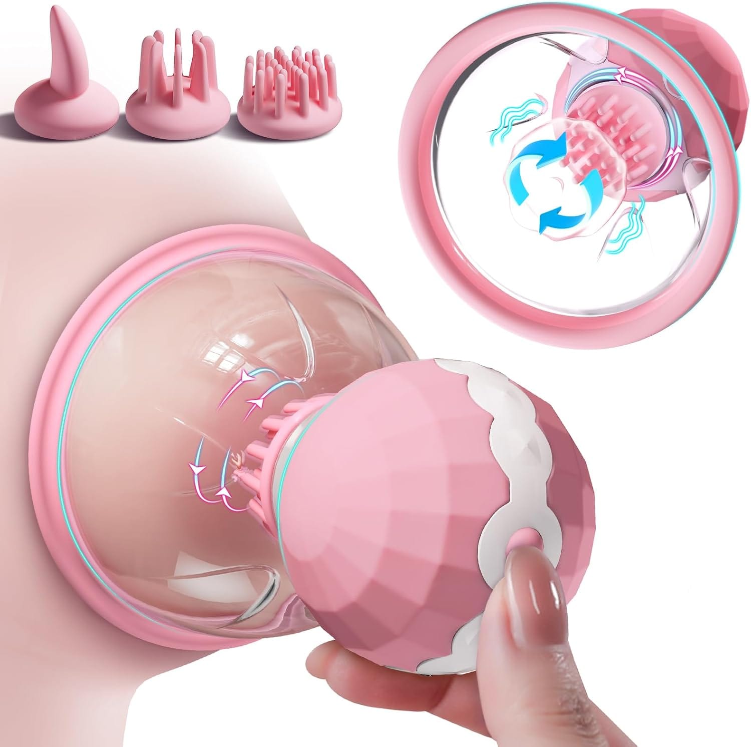 Nipple Rotation Vibrator Breast Suckers Massager for Women Lurevibe Nipple Rotation Vibrator Breast Suckers Massager for Women Lurevibe