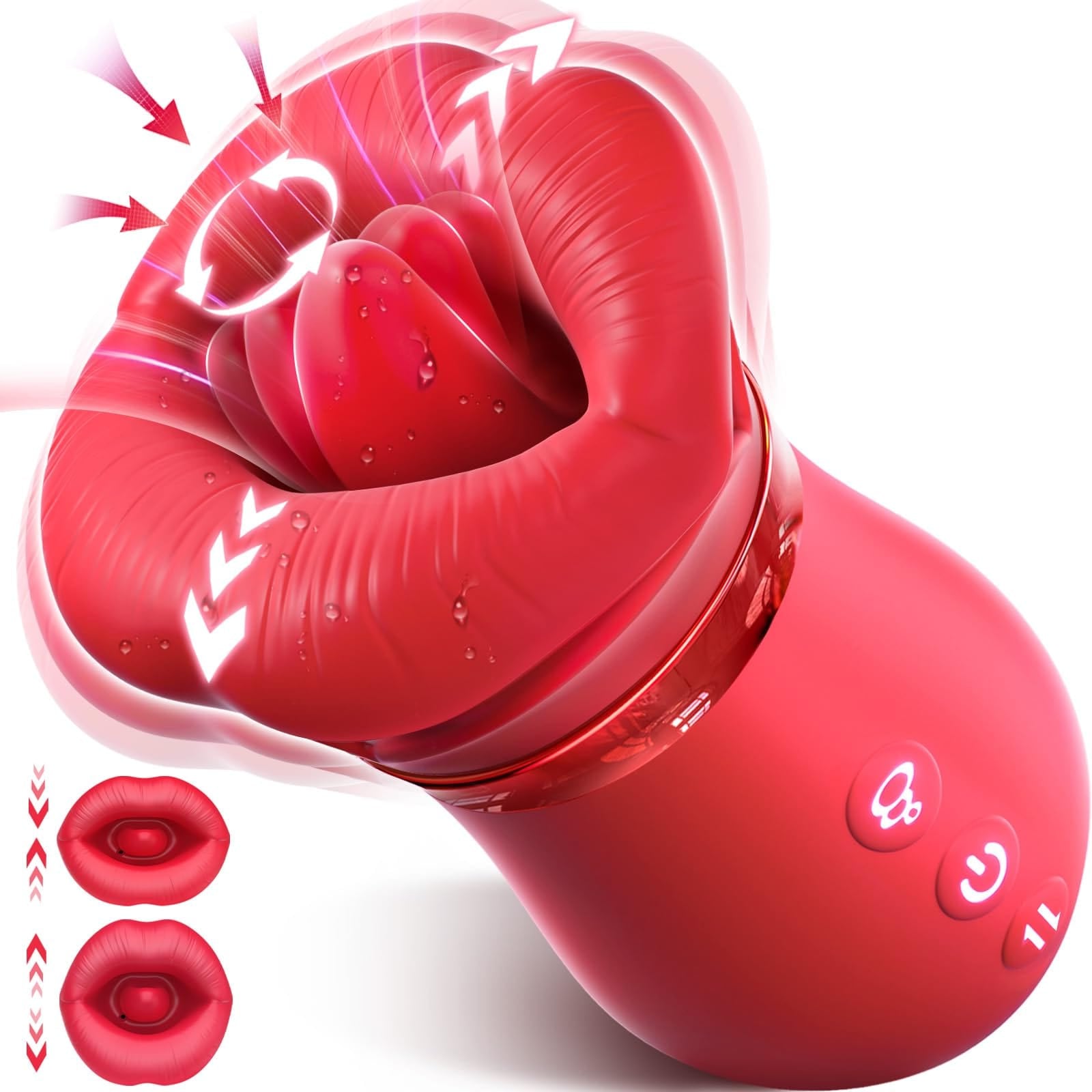 Lurevibe - 4IN1 Mouth Sucking Vibrator Rose Sex Toy Lurevibe - 4IN1 Mouth Sucking Vibrator Rose Sex Toy