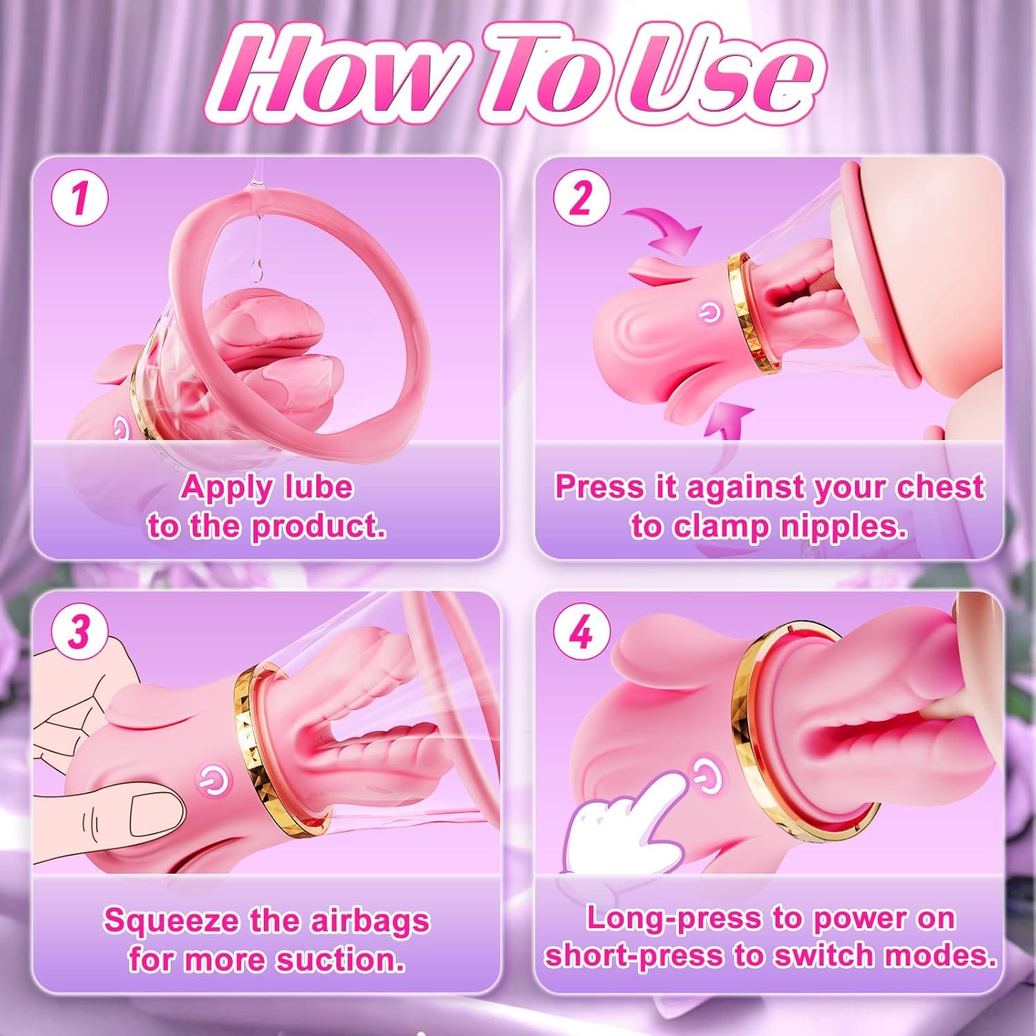 Hand - Pinch Breast Nipple Clamp Massager - Lurevibe