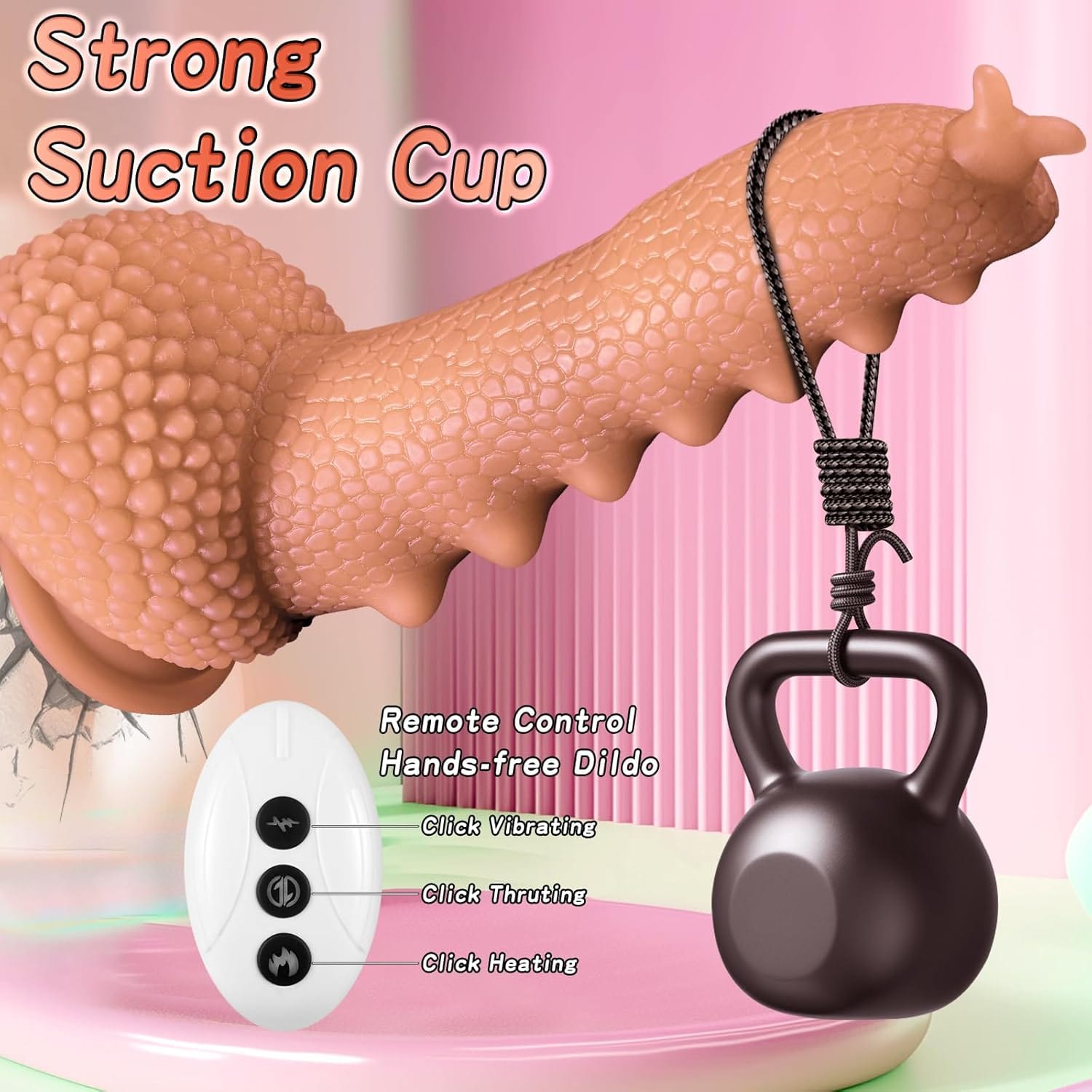 9.06in Thrusting Monster Snail Dildo Vibrator with 3 Thrusting & 9 Vibrating Modes - Lurevibe