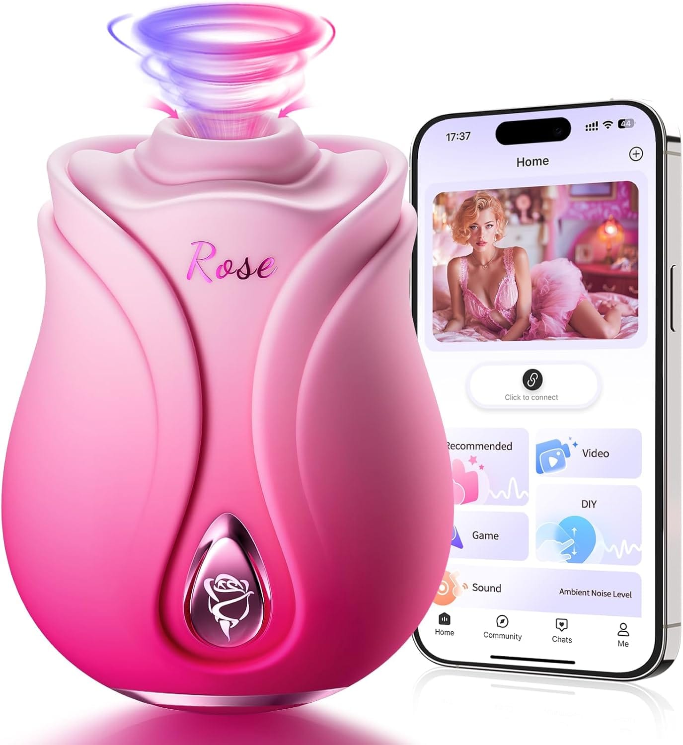 Rose Toy Nipple Clitoral Sucker Vibrators With APP Control - Lurevibe