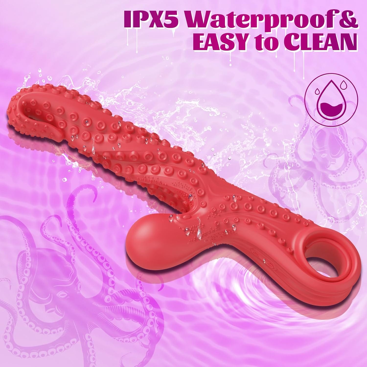 Octopus Tentacle Vibrating G-Spot Vibrator With Pull Ring - Lurevibe