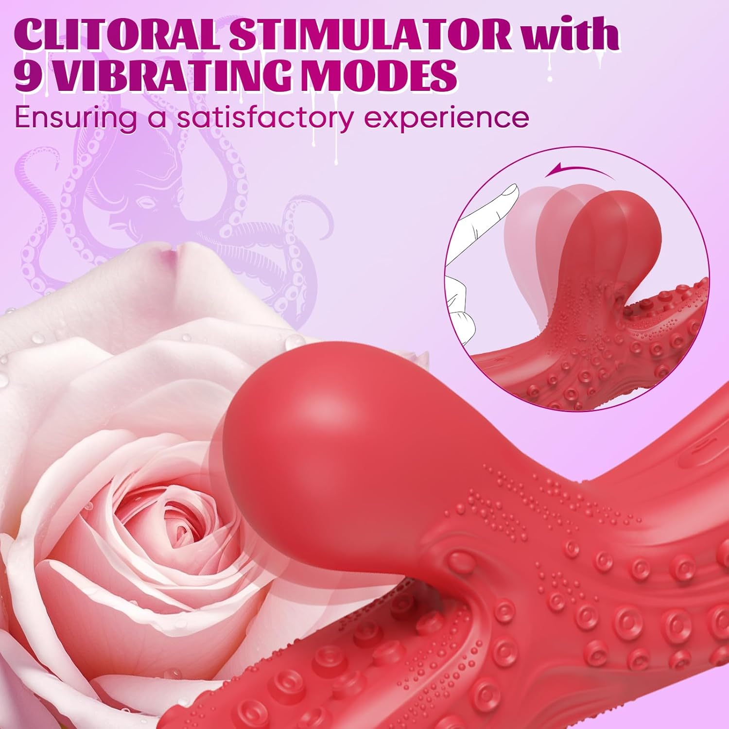 Octopus Tentacle Vibrating G-Spot Vibrator With Pull Ring - Lurevibe