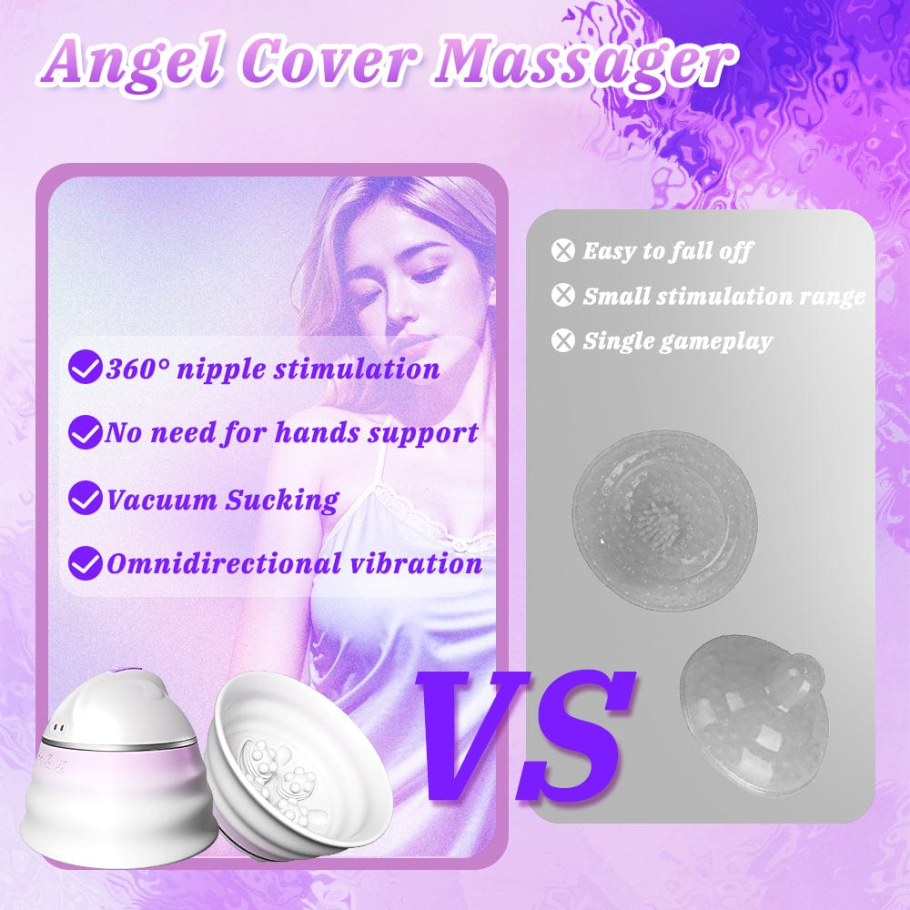 Angel 5 Vacuum Suction 10 Vibration Breast Massagers With Remote - Lurevibe