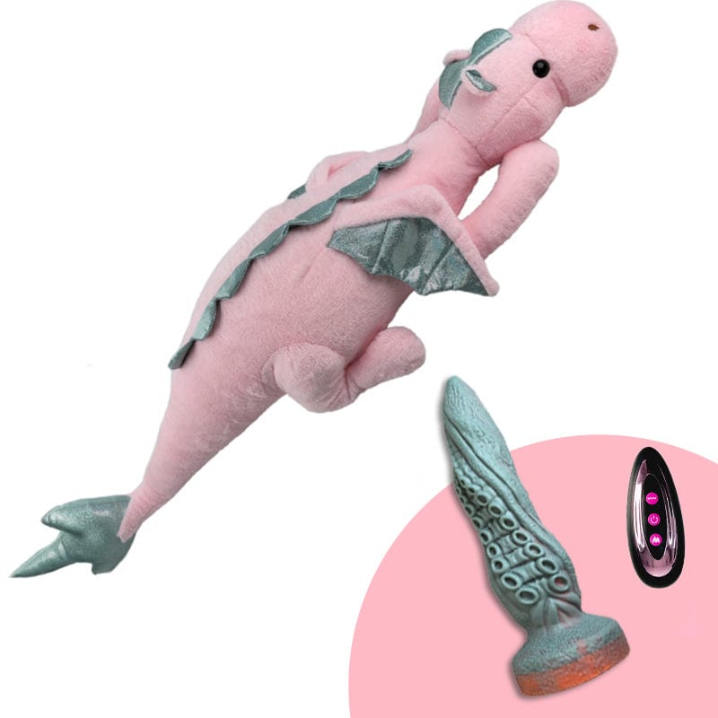 Plush Dildo Machine Thrusting Licking Dildo Machine Sex Toy With Remote Control - Lurevibe
