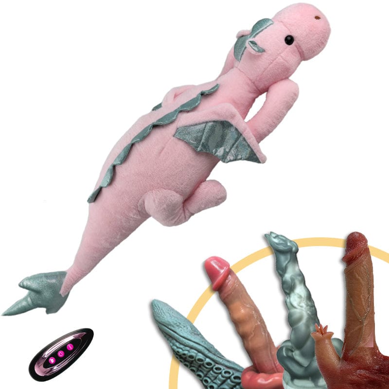 Plush Dildo Machine Thrusting Licking Dildo Machine Sex Toy With Remote Control - Lurevibe