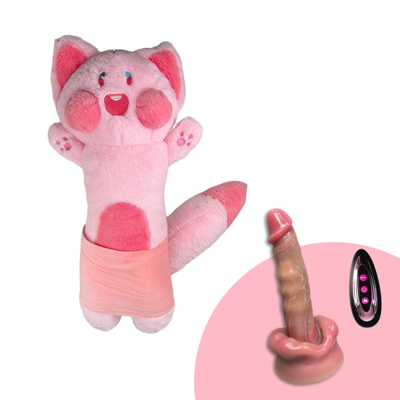 Plush Dildo Machine Thrusting Licking Dildo Machine Sex Toy With Remote Control - Lurevibe