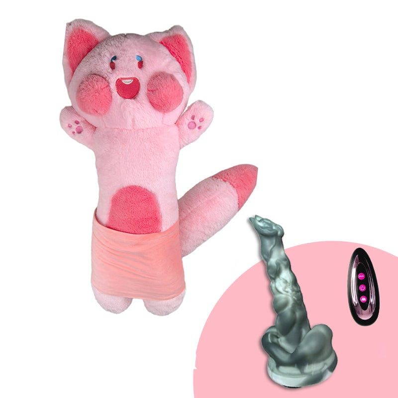 Plush Dildo Machine Thrusting Licking Dildo Machine Sex Toy With Remote Control - Lurevibe
