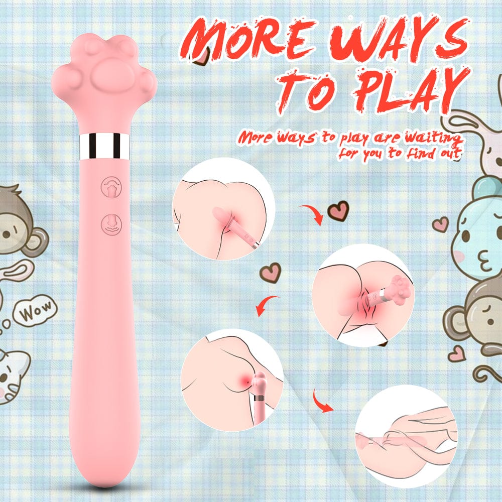 Cute Cat Paw 7 Flapping Clitoral G Spot Vibrator - Lurevibe