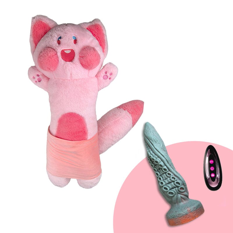 Plush Dildo Machine Thrusting Licking Dildo Machine Sex Toy With Remote Control - Lurevibe