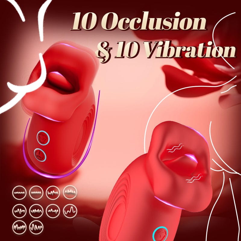 Rose Muncher Mouth Biting Tongue Licker Clitoral Stimulation Vibrator - Lurevibe