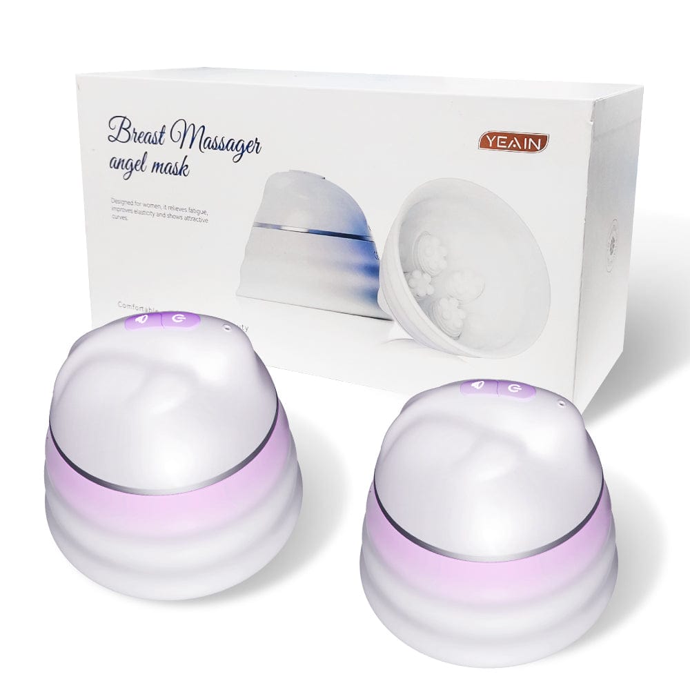 Angel 5 Vacuum Suction 10 Vibration Breast Massagers With Remote - Lurevibe