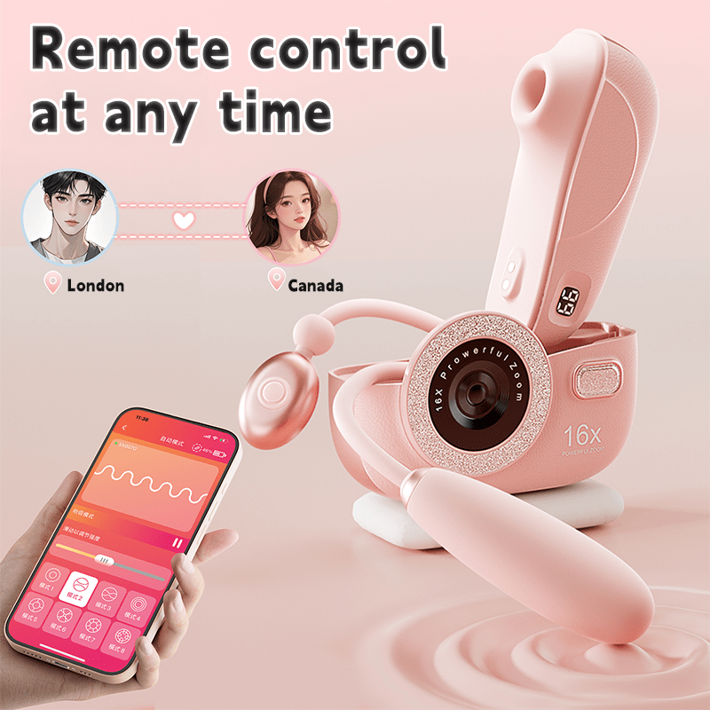 CCD Camera-shaped Split Clitoris Sucking & G-spot Vibrator