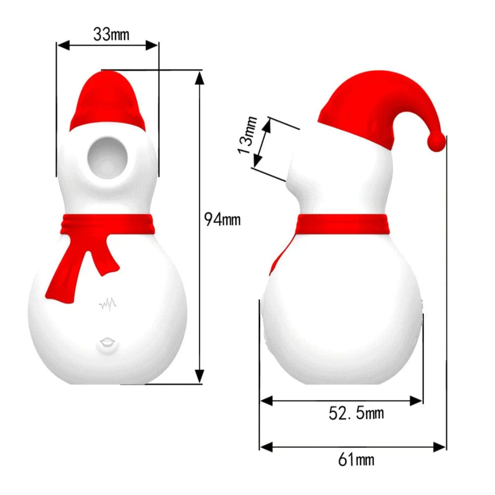 Lurevibe - Christmas Snowman Vacuum Powerful Sucking Vibrator - Lurevibe