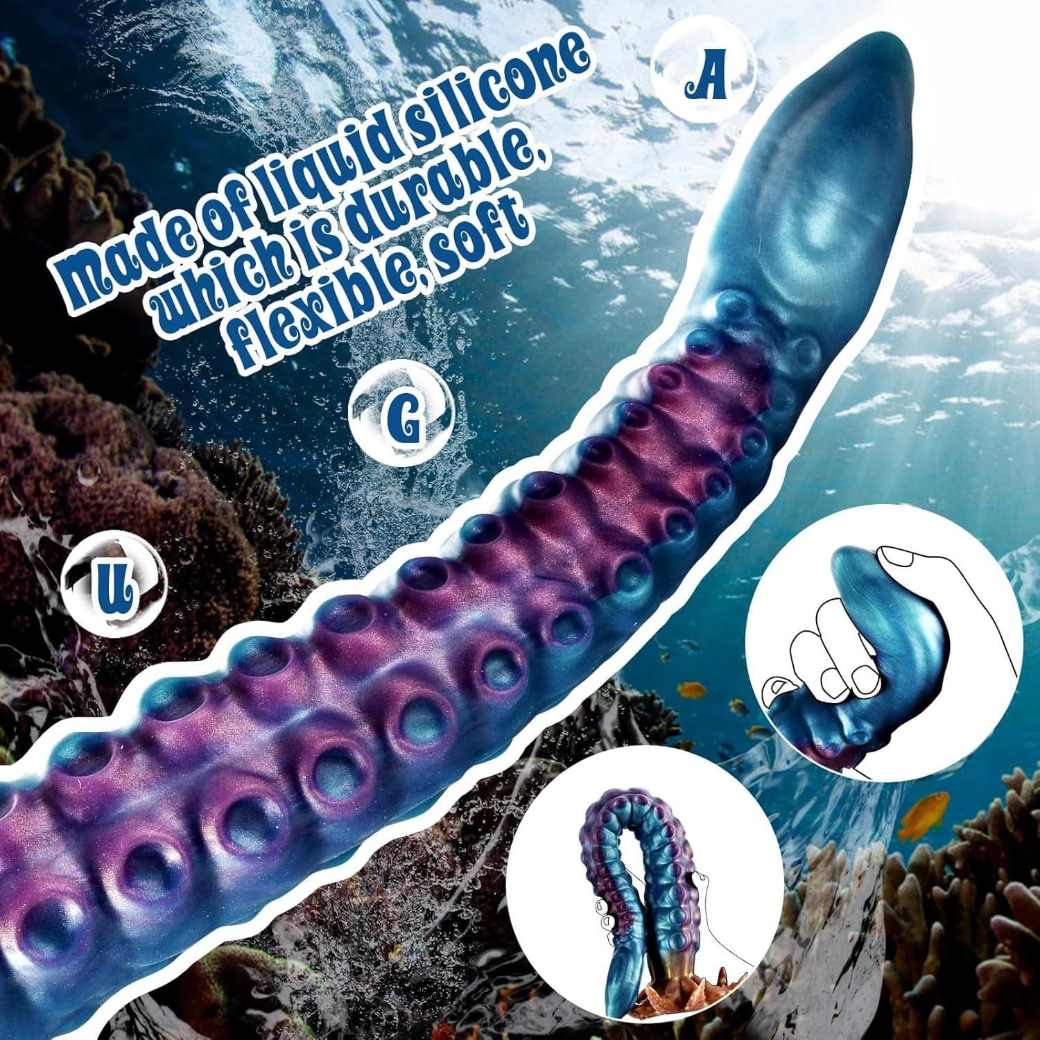 Realistic Tentacle Huge Fantasy Dildo Silicone Anal Dilator - Lurevibe