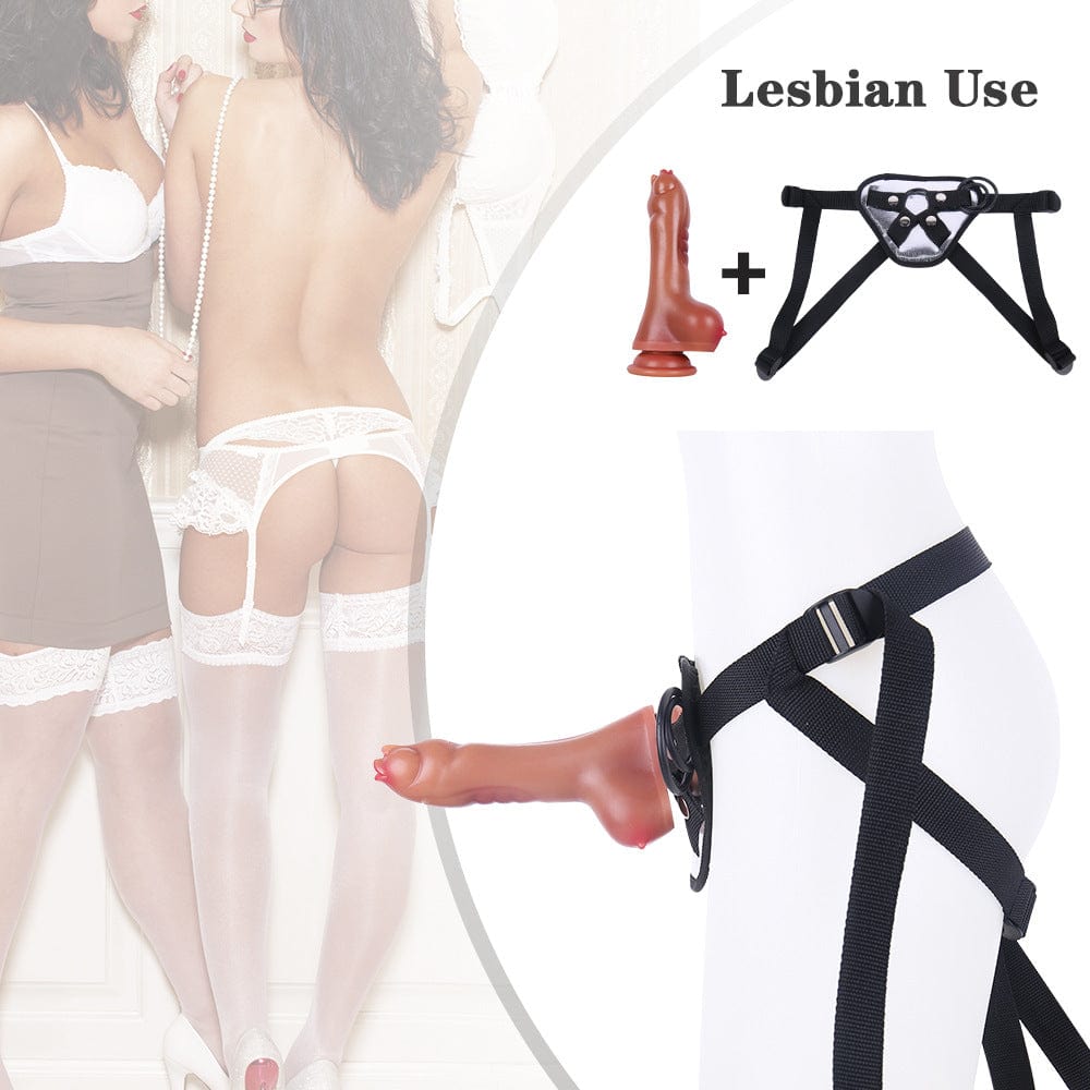 7.68 Inch Dildo Soft Manual Dildo With Double Breasts - Lurevibe