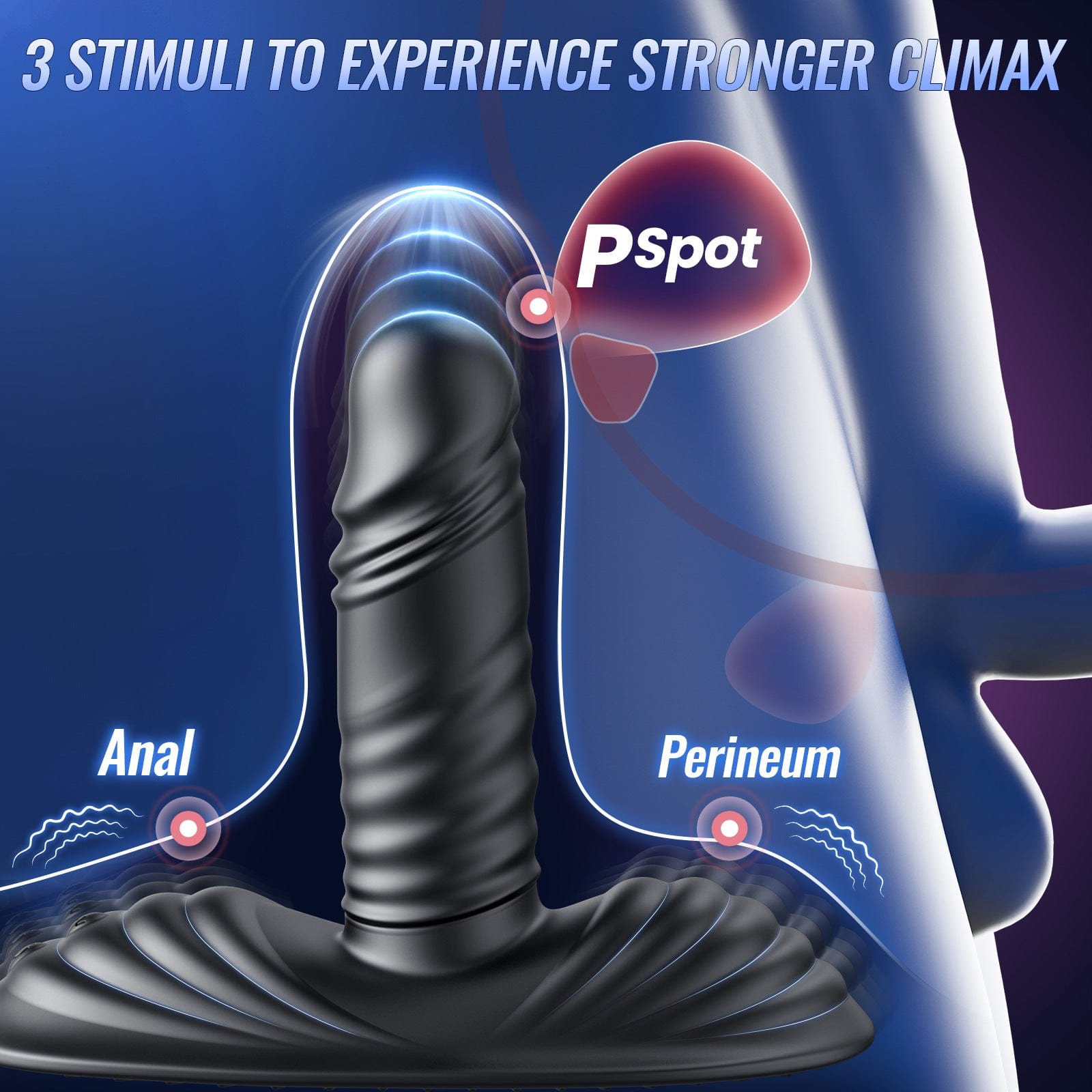 Upgraded Thrusting Sit And Ride Anal G Spot Double Vibrator With Remote - Lurevibe