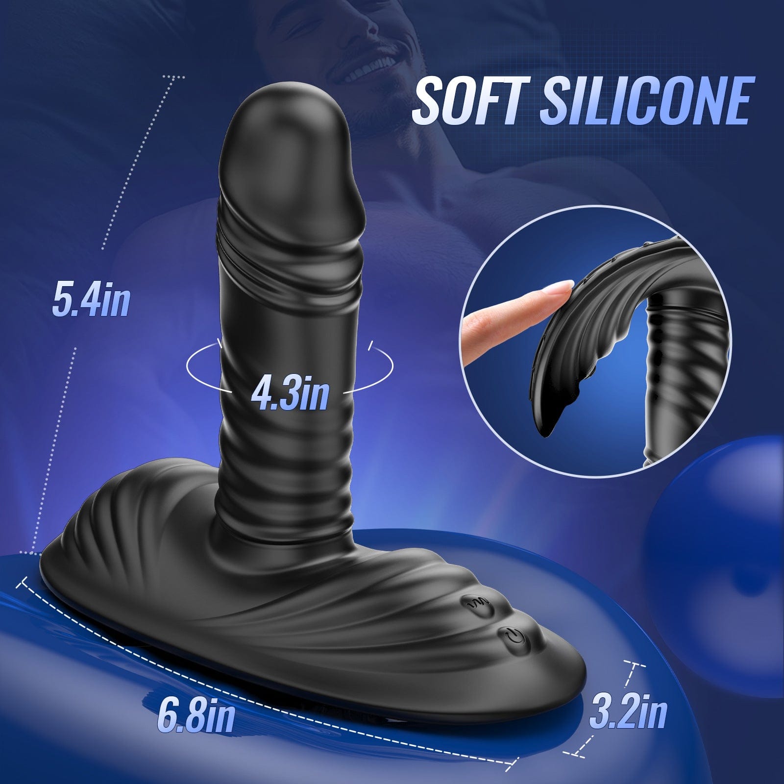 Upgraded Thrusting Sit And Ride Anal G Spot Double Vibrator With Remote - Lurevibe